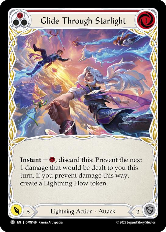 Glide Through Starlight (Red) [OMN169] (Omens of the Third Age)  Rainbow Foil | Gamers Paradise