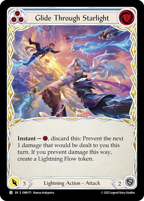 Glide Through Starlight (Blue) [OMN171] (Omens of the Third Age)  Rainbow Foil | Gamers Paradise