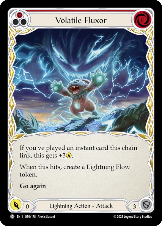 Volatile Fluxor (Red) [OMN178] (Omens of the Third Age)  Rainbow Foil | Gamers Paradise