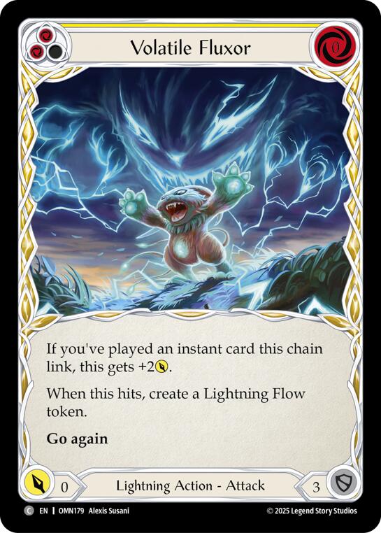 Volatile Fluxor (Yellow) [OMN179] (Omens of the Third Age)  Rainbow Foil | Gamers Paradise