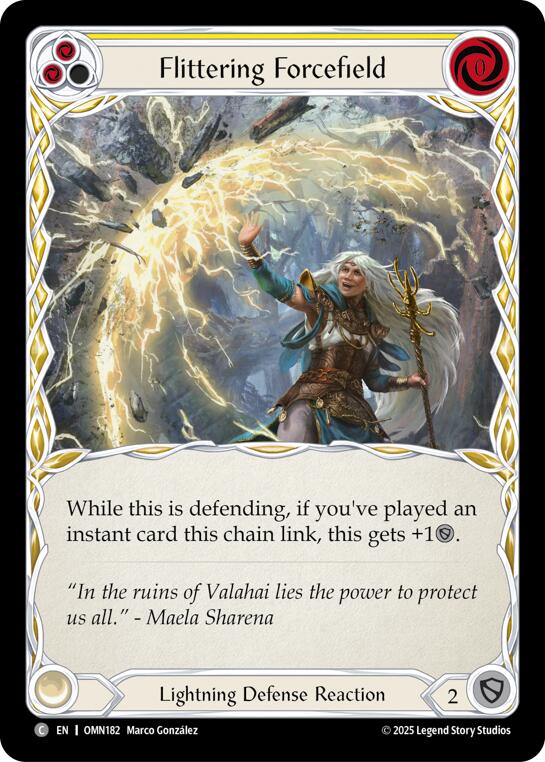 Flittering Forcefield (Yellow) [OMN182] (Omens of the Third Age) | Gamers Paradise