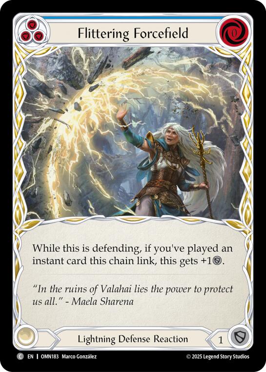 Flittering Forcefield (Blue) [OMN183] (Omens of the Third Age) | Gamers Paradise