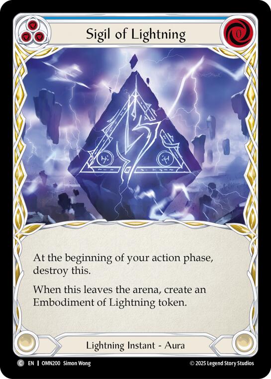 Sigil Of Lightning (Blue) [OMN200] (Omens of the Third Age) | Gamers Paradise