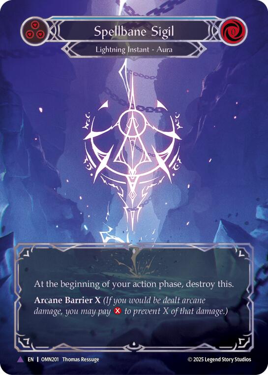 Spellbane Sigil (Blue) (Marvel) [OMN201] (Omens of the Third Age)  Cold Foil | Gamers Paradise