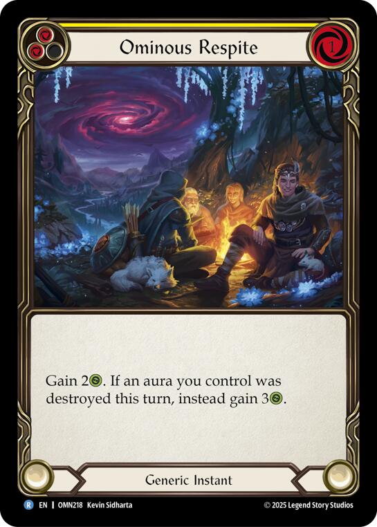 Ominous Respite (Yellow) [OMN218] (Omens of the Third Age)  Rainbow Foil | Gamers Paradise