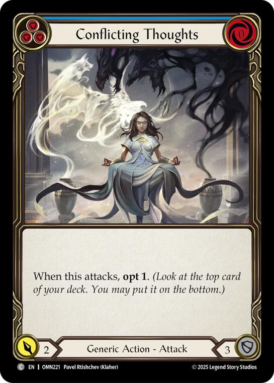 Conflicting Thoughts (Blue) [OMN221] (Omens of the Third Age)  Rainbow Foil | Gamers Paradise