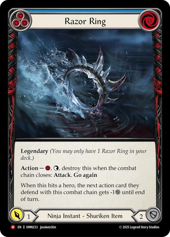 Razor Ring (Blue) [OMN233] (Omens of the Third Age)  Cold Foil | Gamers Paradise