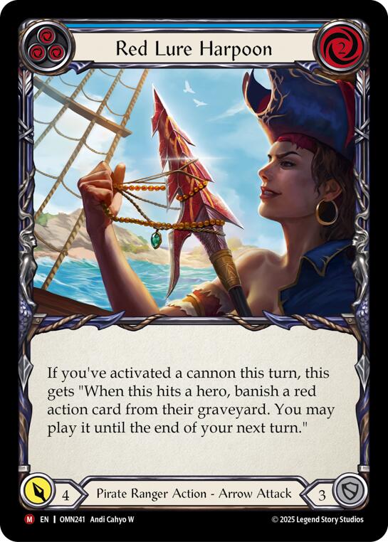 Red Lure Harpoon (Blue) [OMN241] (Omens of the Third Age)  Rainbow Foil | Gamers Paradise