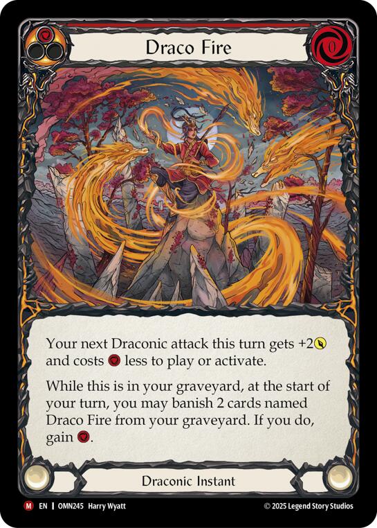 Draco Fire (Red) [OMN245] (Omens of the Third Age)  Rainbow Foil | Gamers Paradise