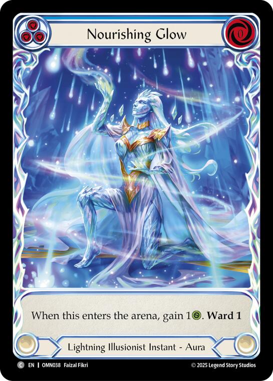 Nourishing Glow (Blue) (Extended Art) [OMN038] (Omens of the Third Age)  Cold Foil | Gamers Paradise