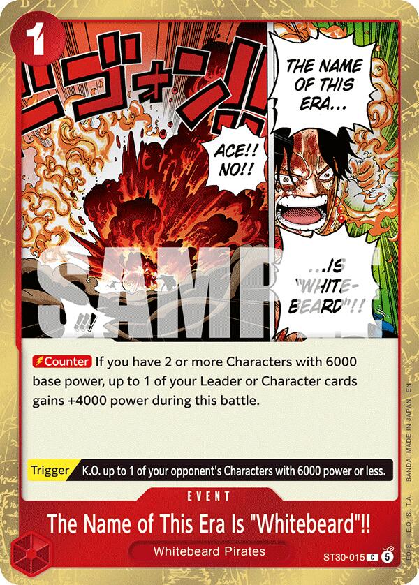 The Name of This Era Is "Whitebeard"!! [Starter Deck EX: Gear 5] | Gamers Paradise