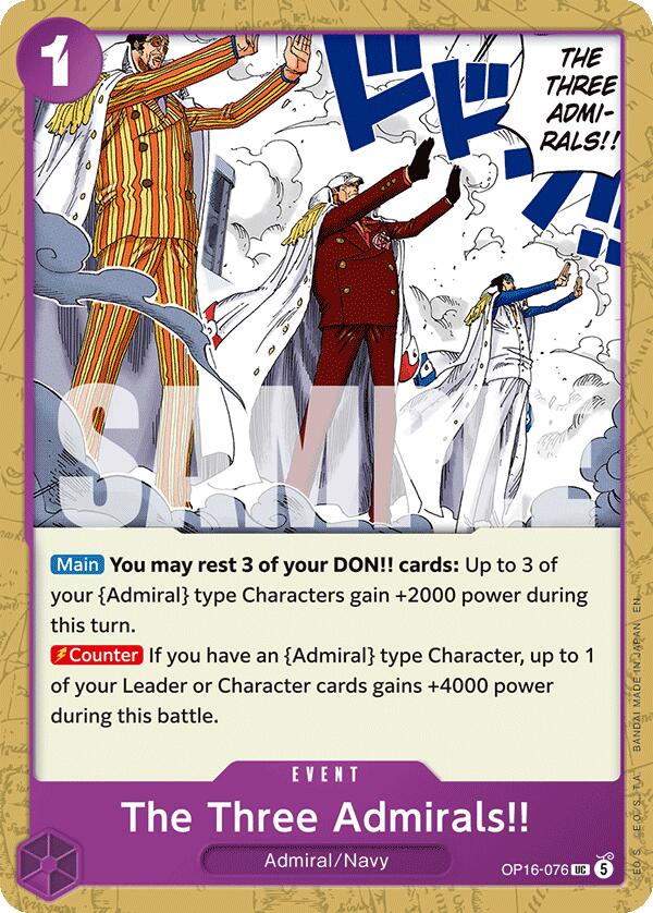 The Three Admirals!! [The Time of Battle] | Gamers Paradise