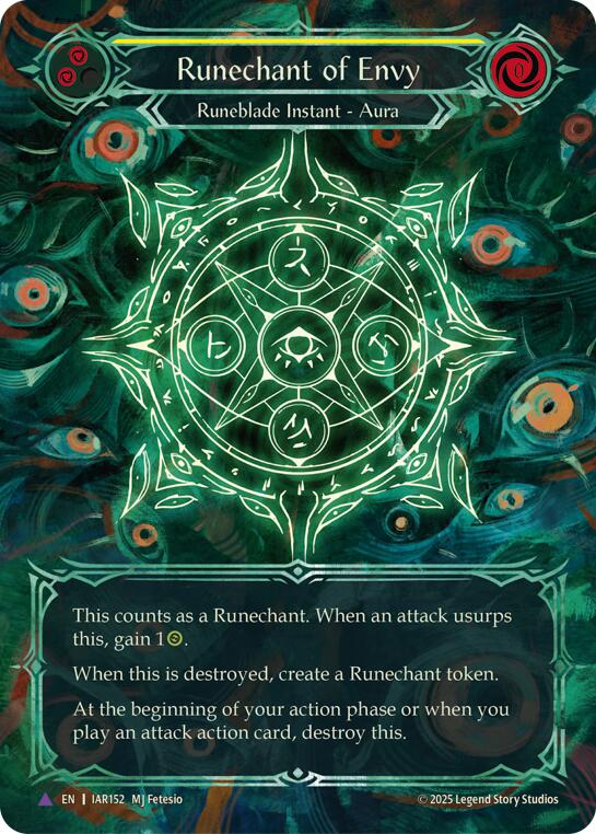 Runechant of Envy (Yellow) (Marvel) [IAR152-MV] (Omens of the Third Age)  Cold Foil | Gamers Paradise