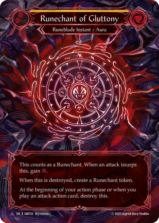 Runechant of Gluttony (Yellow) (Marvel) [IAR153-MV] (Omens of the Third Age)  Cold Foil | Gamers Paradise