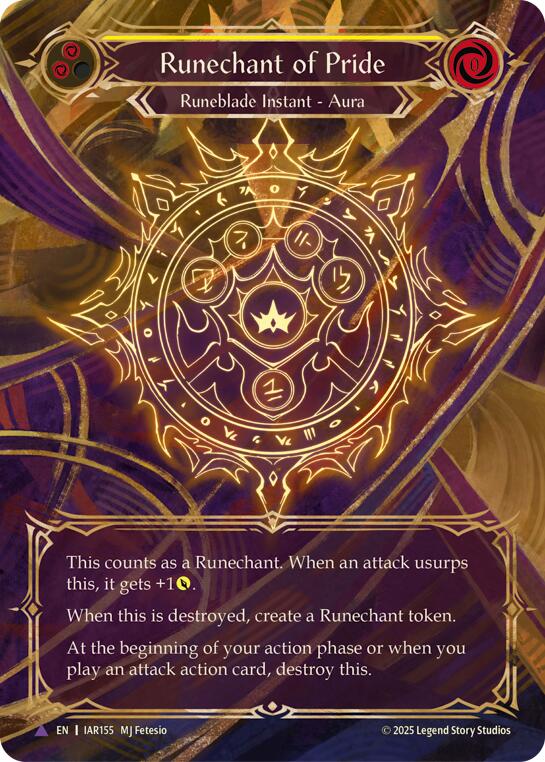 Runechant of Pride (Yellow) (Marvel) [IAR155-MV] (Omens of the Third Age)  Cold Foil | Gamers Paradise