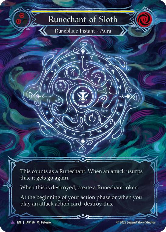 Runechant of Sloth (Yellow) (Marvel) [IAR156-MV] (Omens of the Third Age)  Cold Foil | Gamers Paradise