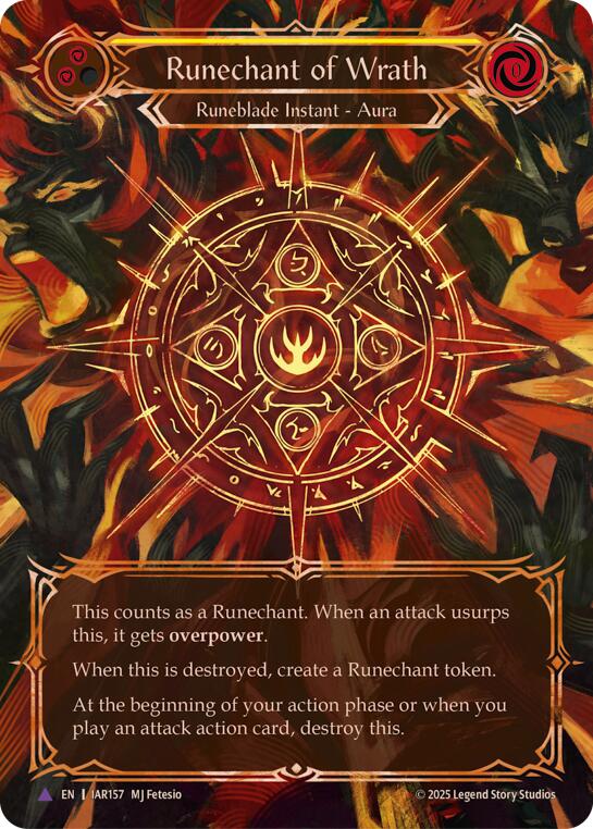 Runechant of Wrath (Yellow) (Marvel) [IAR157-MV] (Omens of the Third Age)  Cold Foil | Gamers Paradise