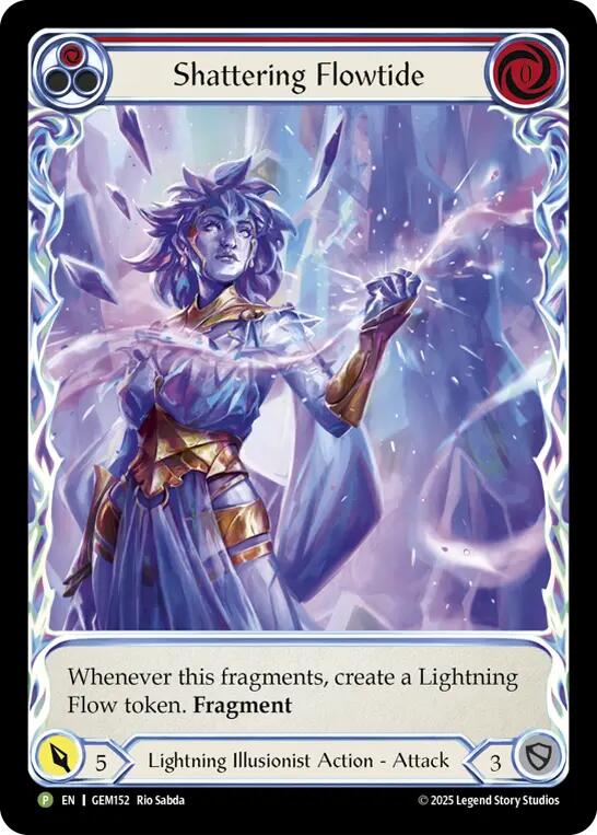 Shattering Flowtide (Red) [GEM152] (Gem Pack 5)  Rainbow Foil | Gamers Paradise