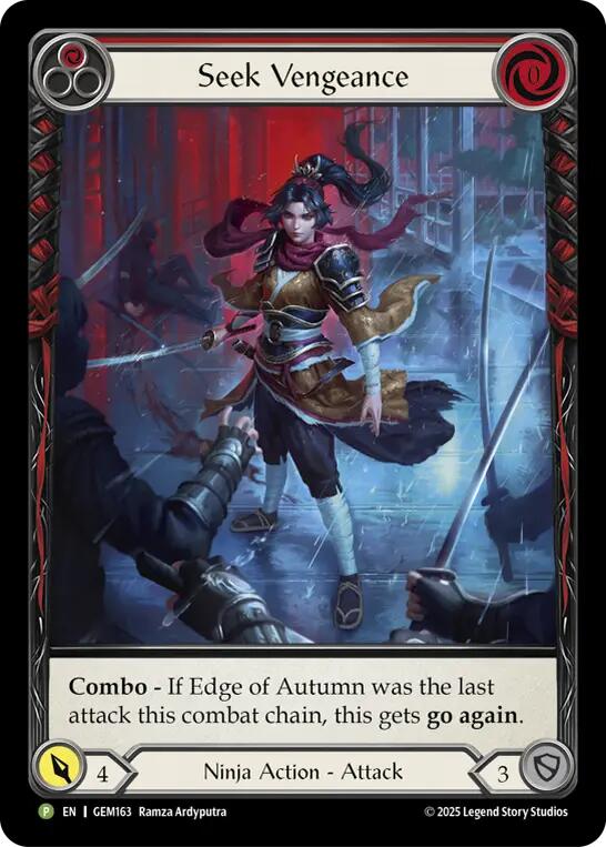 Seek Vengeance (Red) [GEM163] (GEM Pack 5) | Gamers Paradise