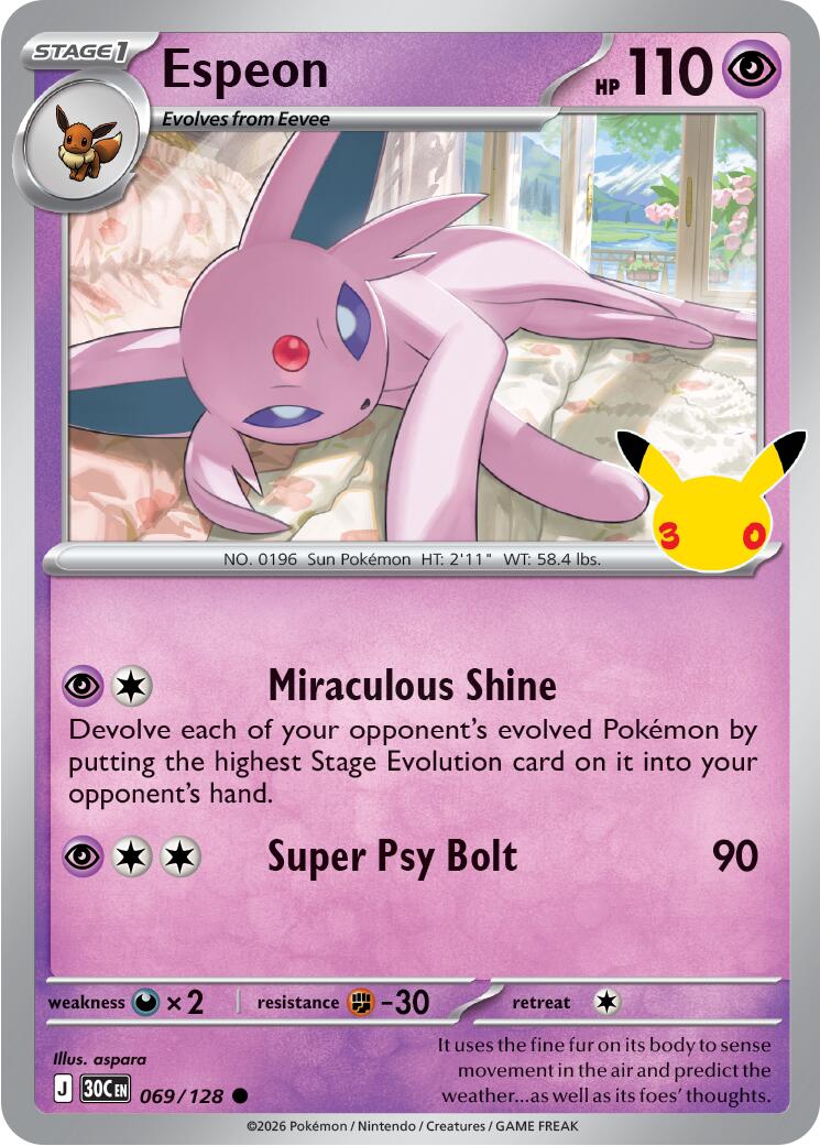Espeon (069/128) [Mega Evolution: 30th Celebration] | Gamers Paradise