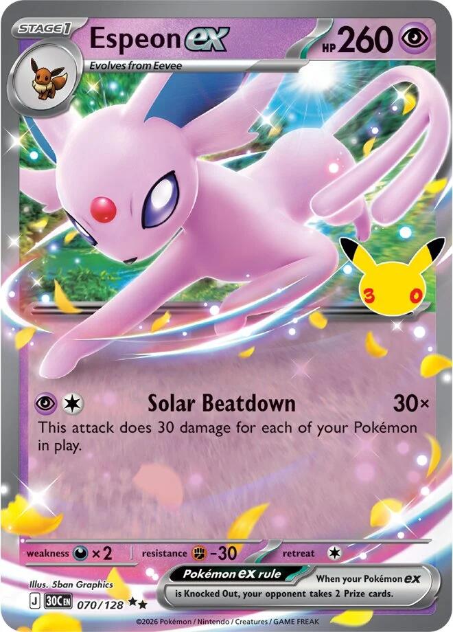 Espeon ex (070/128) [Mega Evolution: 30th Celebration] | Gamers Paradise