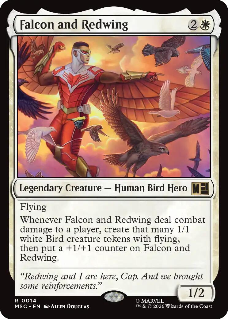 Falcon and Redwing (Surge Foil) [Marvel Super Heroes Commander] | Gamers Paradise