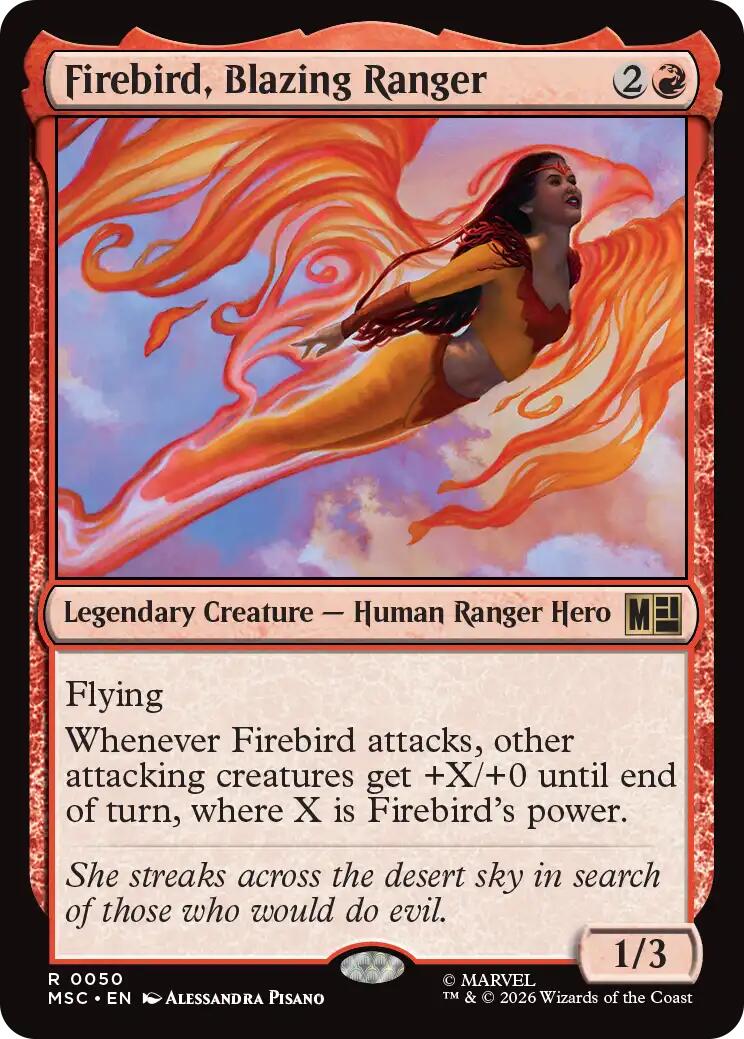 Firebird, Blazing Ranger (Surge Foil) [Marvel Super Heroes Commander] | Gamers Paradise