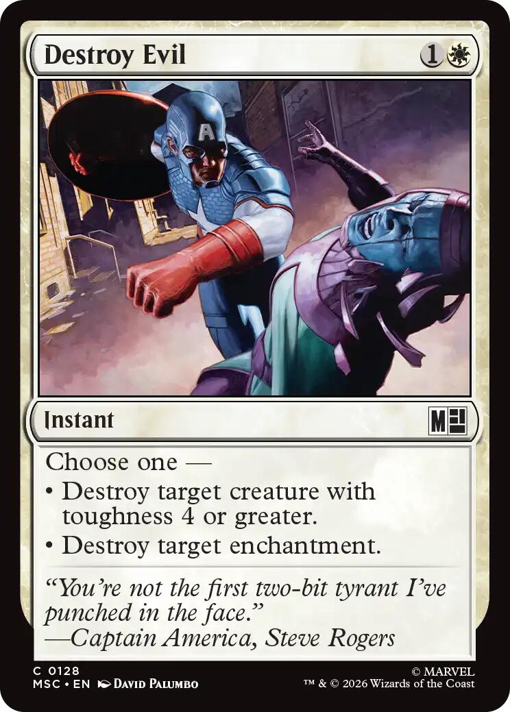 Destroy Evil (Surge Foil) [Marvel Super Heroes Commander] | Gamers Paradise