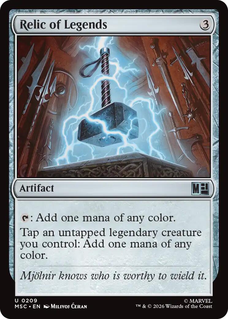 Relic of Legends (Surge Foil) [Marvel Super Heroes Commander] | Gamers Paradise
