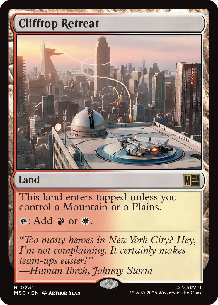 Clifftop Retreat (Surge Foil) [Marvel Super Heroes Commander] | Gamers Paradise