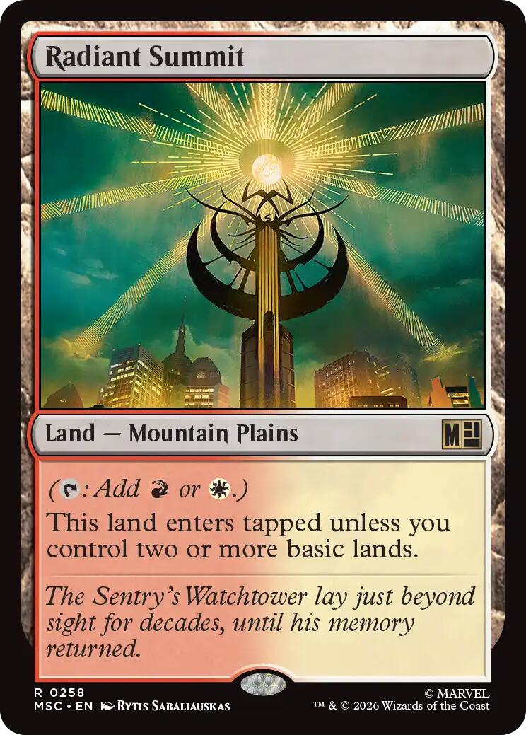 Radiant Summit (Surge Foil) [Marvel Super Heroes Commander] | Gamers Paradise
