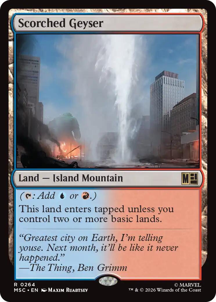 Scorched Geyser (Surge Foil) [Marvel Super Heroes Commander] | Gamers Paradise