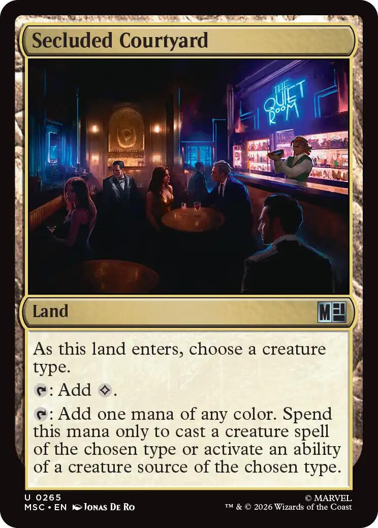 Secluded Courtyard (Surge Foil) [Marvel Super Heroes Commander] | Gamers Paradise