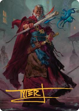 Elminster Art Card (64) (Gold-Stamped Signature) [Commander Legends: Battle for Baldur's Gate Art Series] | Gamers Paradise