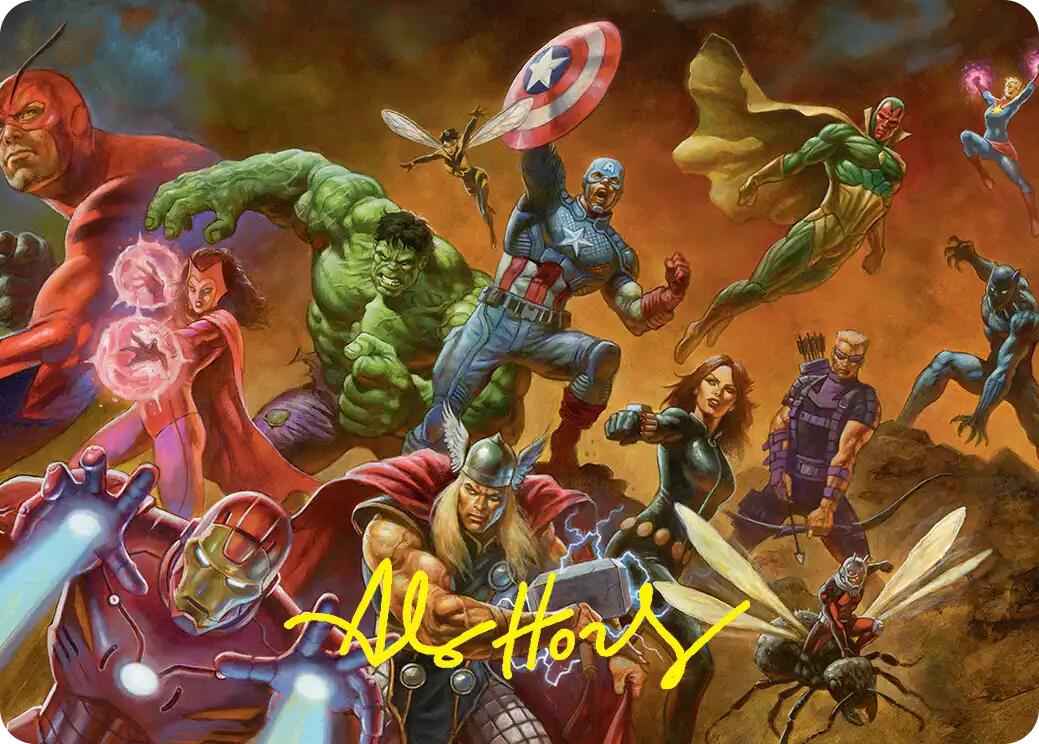 Avengers Assemble! Art Card (Gold-Stamped Signature) [Marvel Super Heroes Art Series] | Gamers Paradise