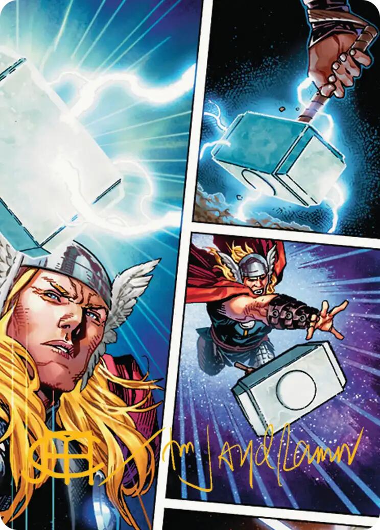 Mjolnir, Hammer of Thor Art Card (Gold-Stamped Signature) [Marvel Super Heroes Art Series] | Gamers Paradise