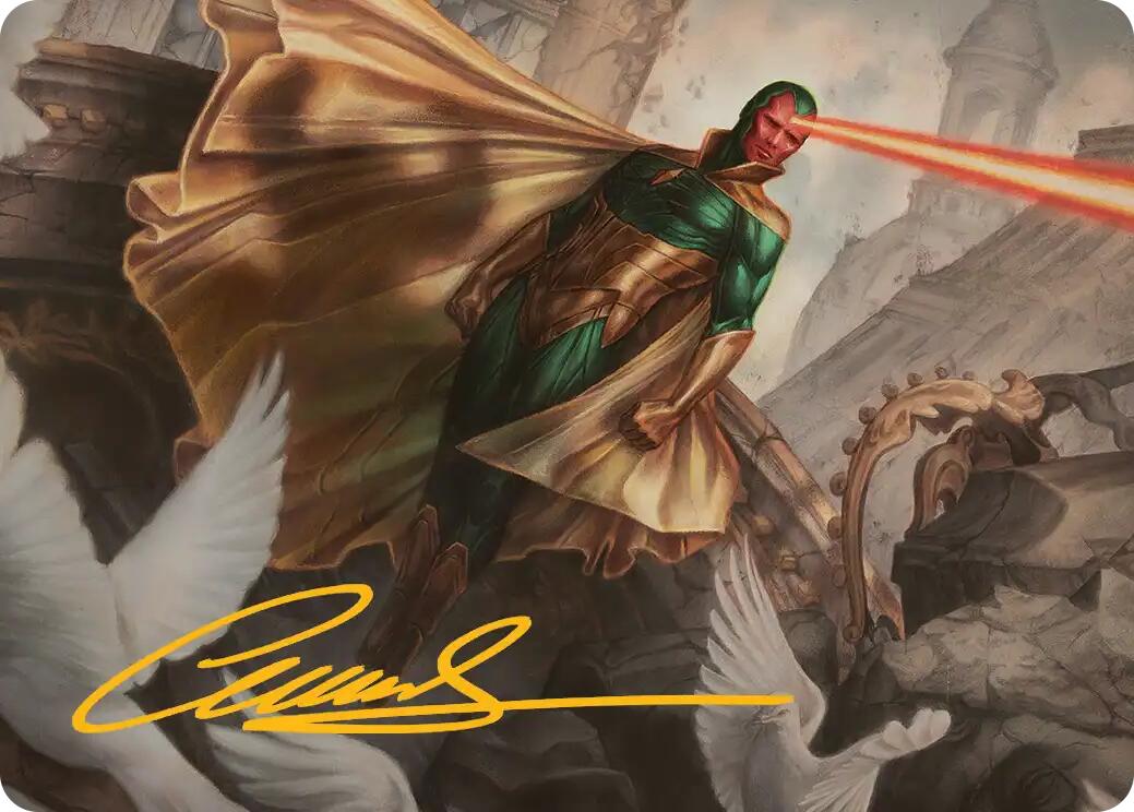 The Vision Art Card (Gold-Stamped Signature) [Marvel Super Heroes Art Series] | Gamers Paradise
