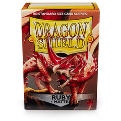 Dragon Shield: Standard 100ct Sleeves - Ruby (Matte) | Gamers Paradise