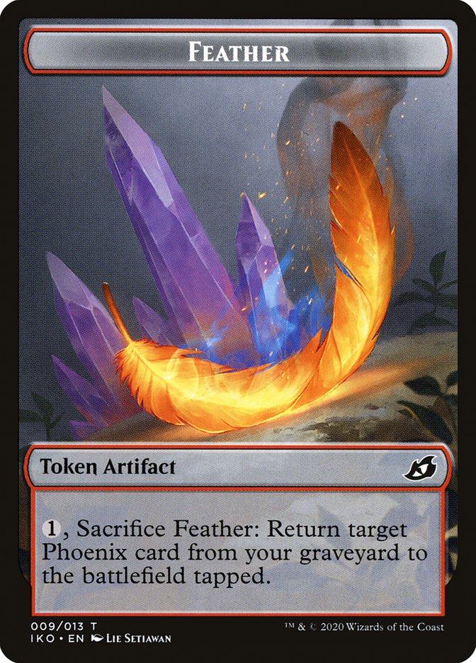 Feather Token [Ikoria: Lair of Behemoths Tokens] | Gamers Paradise