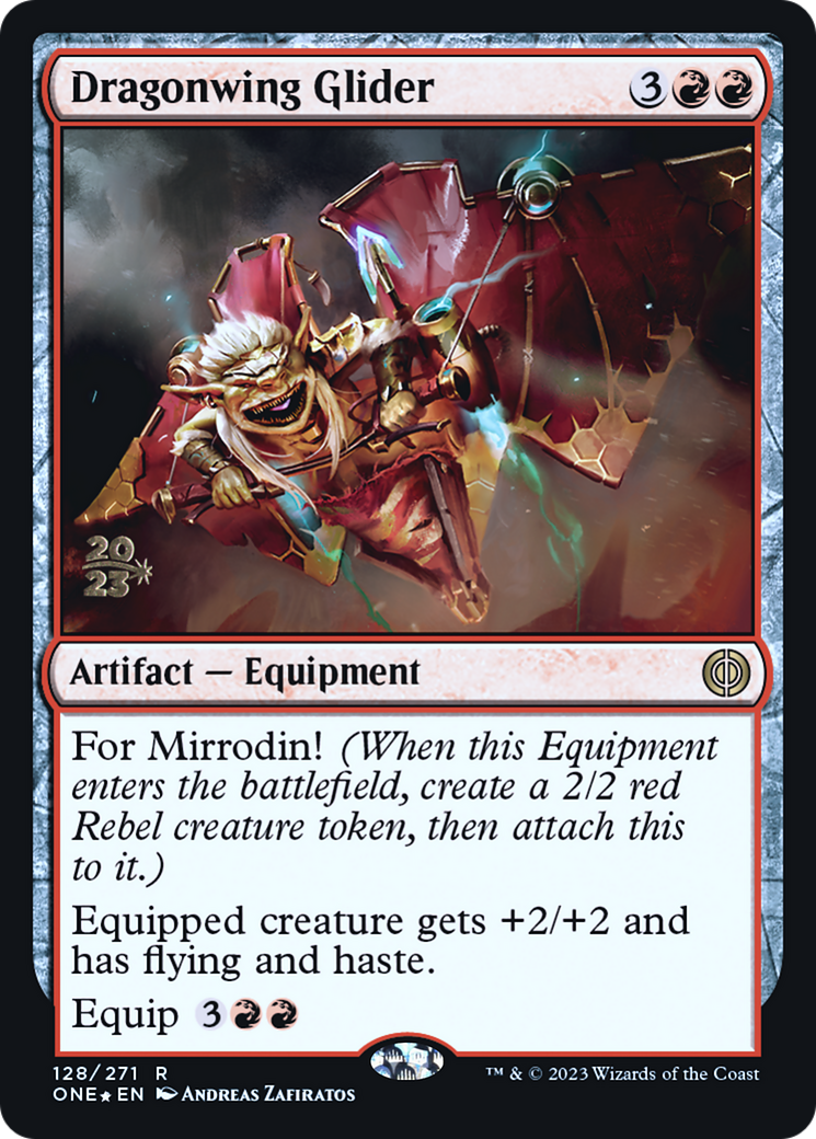 Dragonwing Glider [Phyrexia: All Will Be One Prerelease Promos] | Gamers Paradise