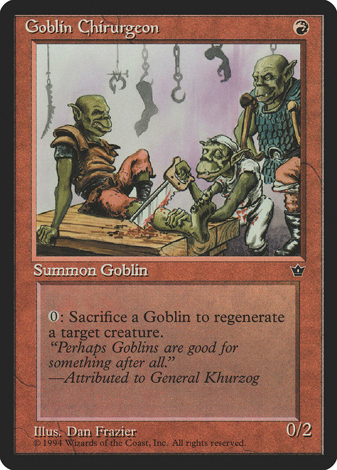 Goblin Chirurgeon (Dan Frazier) [Fallen Empires] | Gamers Paradise
