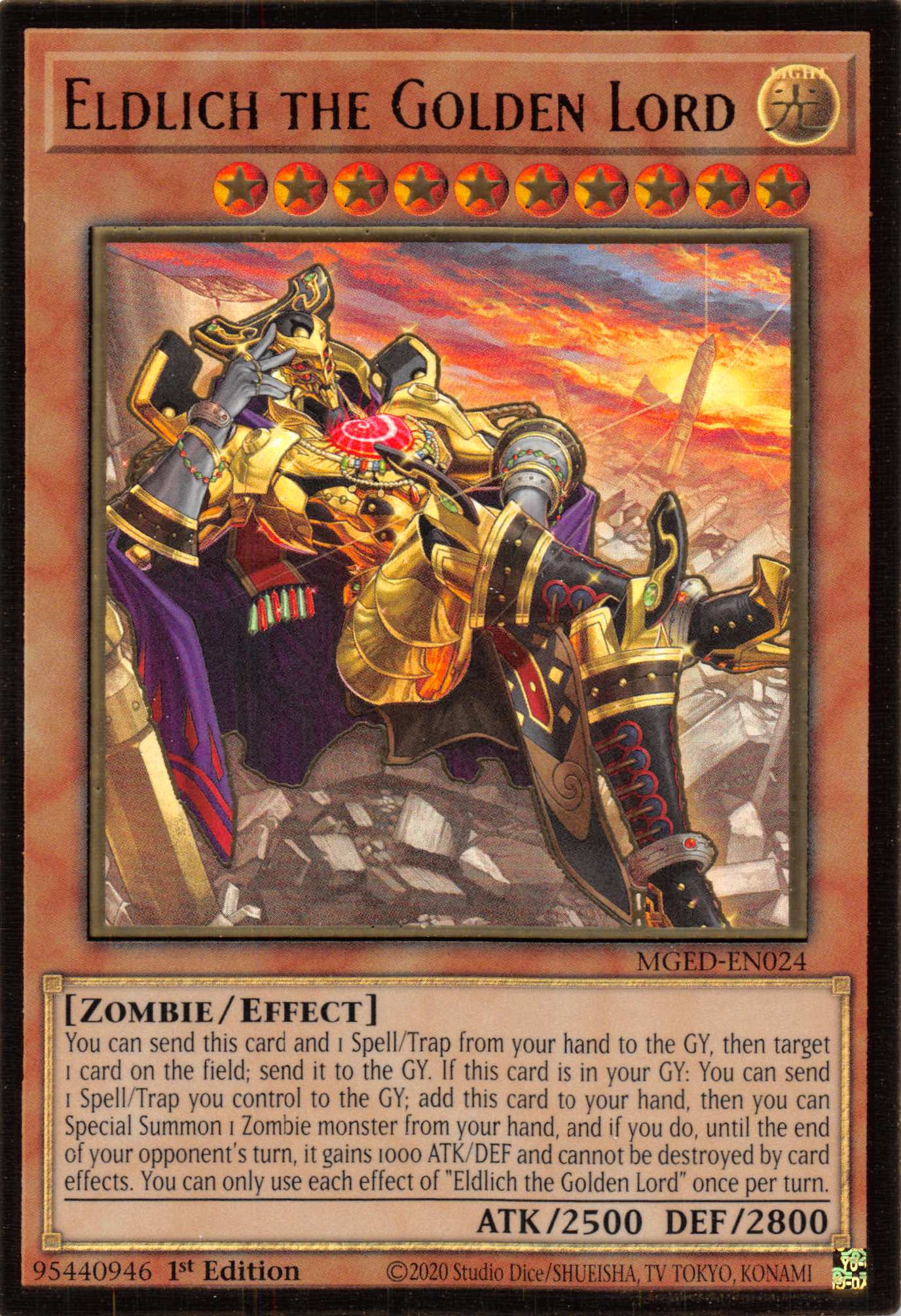 Eldlich the Golden Lord (Alternate Art) [MGED-EN024] Gold Rare | Gamers Paradise