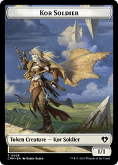 Soldier // Kor Soldier Double-Sided Token [Commander Masters Tokens] | Gamers Paradise