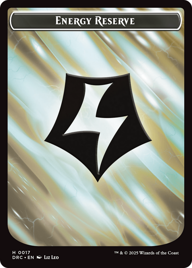 Energy Reserve // Energy Reserve Double-Sided Token [Aetherdrift Commander Tokens] | Gamers Paradise