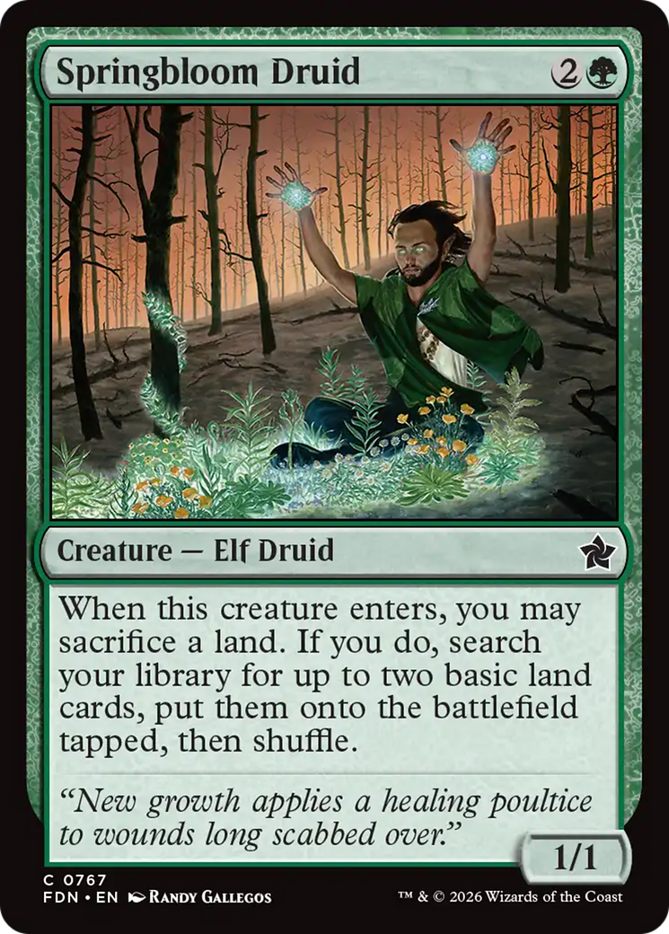 Springbloom Druid (0767) [Foundations] | Gamers Paradise