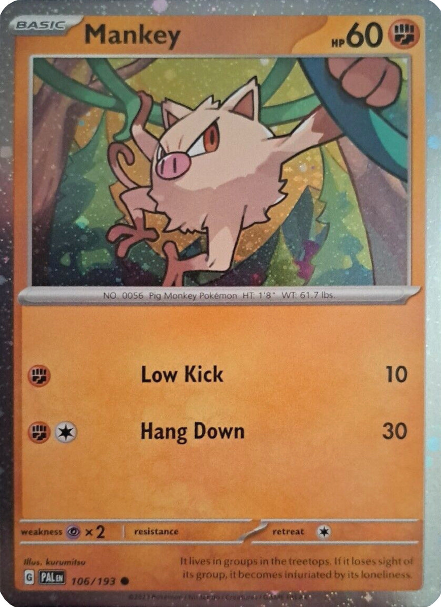 Mankey (106/193) (Cosmos Holo) [Scarlet & Violet: Paldea Evolved] | Gamers Paradise