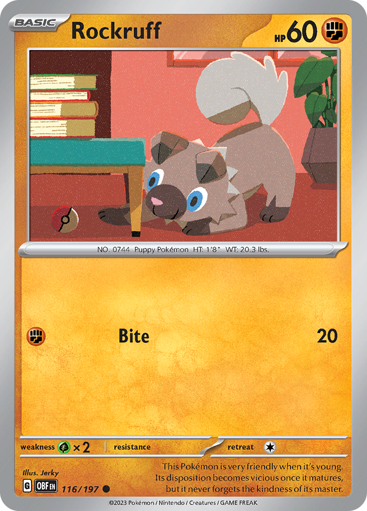 Rockruff (116/197) [Scarlet & Violet: Obsidian Flames] | Gamers Paradise