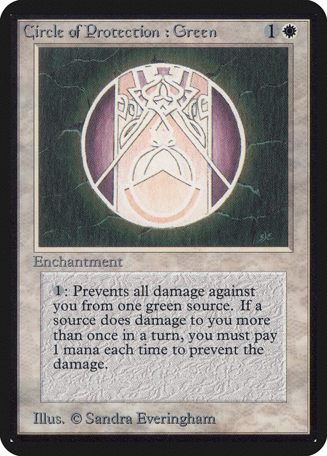 Circle of Protection: Green [Alpha Edition] | Gamers Paradise