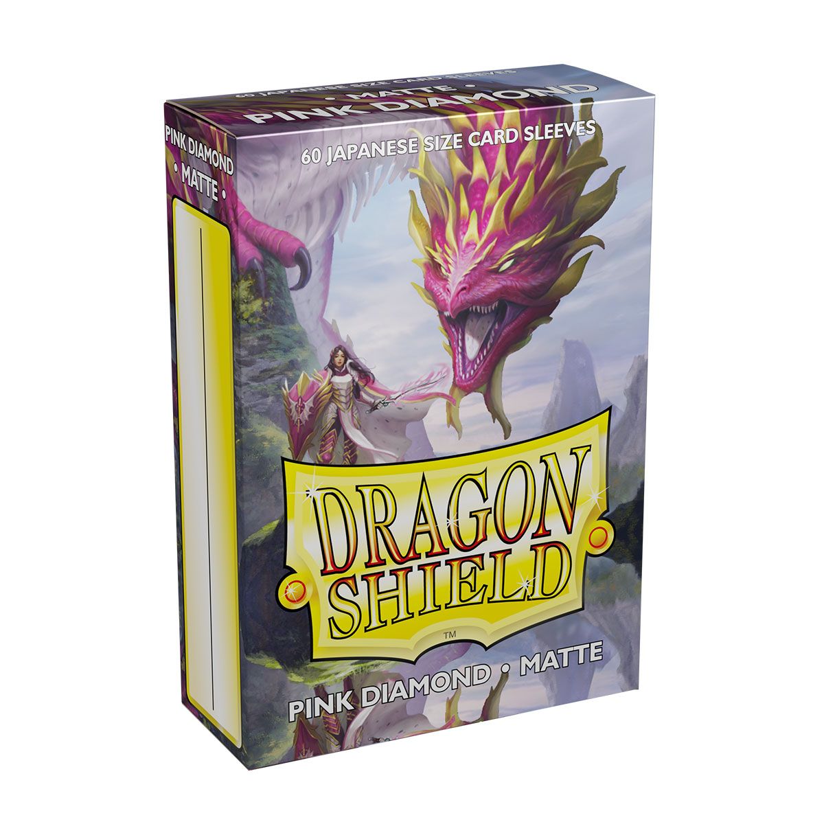 Dragon Shield: Japanese Size 60ct Sleeves - Pink Diamond (Matte) | Gamers Paradise