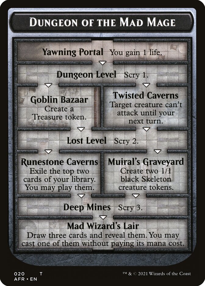 Dungeon of the Mad Mage Token (Oversized) [Oversize Cards] | Gamers Paradise
